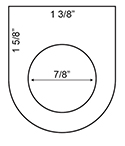 Legend Plate - Laser XT w/ Dura-Guard 1.62 x 1.37 White/Black - Pack of 25